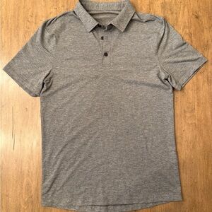 lululemon athletica Heather Gray Polo Shirt